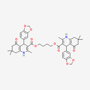 Butane-1,4-diyl bis[4-(1,3-benzodioxol-5-yl)-2,7,7-trimethyl-5-oxo-1,4,5,6,7,8-hexahydroquinoline-3-carboxylate]