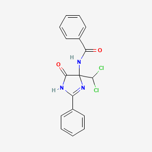 N-[4-(Dichloromethyl)-5-oxo-2-phenyl-4,5-dihydro-1H-imidazol-4-yl]benzamide