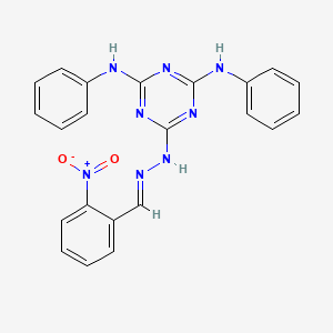 6-[(2E)-2-(2-nitrobenzylidene)hydrazinyl]-N,N'-diphenyl-1,3,5-triazine-2,4-diamine