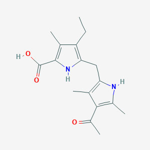 5-[(4-Acetyl-3,5-dimethyl-1H-pyrrol-2-yl)methyl]-4-ethyl-3-methyl-1H-pyrrole-2-carboxylic acid