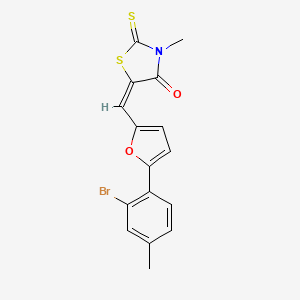 (5E)-5-{[5-(2-Bromo-4-methylphenyl)furan-2-YL]methylidene}-3-methyl-2-sulfanylidene-1,3-thiazolidin-4-one