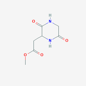 B116815 Methyl 2-(3,6-dioxopiperazin-2-yl)acetate CAS No. 150502-30-0