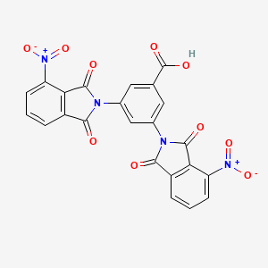 molecular formula C23H10N4O10 B11681507 3,5-bis(4-nitro-1,3-dioxo-1,3-dihydro-2H-isoindol-2-yl)benzoic acid 