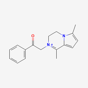 1,6-Dimethyl-2-(2-oxo-2-phenylethyl)-3,4-dihydropyrrolo[1,2-a]pyrazin-2-ium