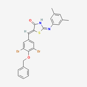 (2Z,5Z)-5-[4-(benzyloxy)-3,5-dibromobenzylidene]-2-[(3,5-dimethylphenyl)imino]-1,3-thiazolidin-4-one