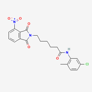 N-(5-chloro-2-methylphenyl)-6-(4-nitro-1,3-dioxo-1,3-dihydro-2H-isoindol-2-yl)hexanamide