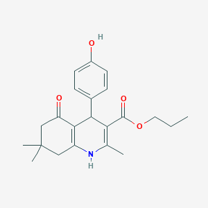 Propyl 4-(4-hydroxyphenyl)-2,7,7-trimethyl-5-oxo-1,4,5,6,7,8-hexahydroquinoline-3-carboxylate