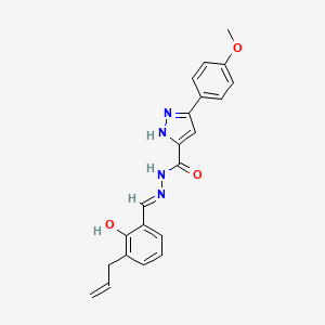 N'-[(E)-[2-Hydroxy-3-(prop-2-EN-1-YL)phenyl]methylidene]-3-(4-methoxyphenyl)-1H-pyrazole-5-carbohydrazide