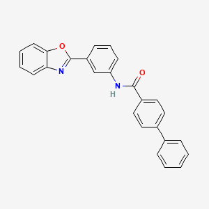 N-[3-(1,3-benzoxazol-2-yl)phenyl]biphenyl-4-carboxamide