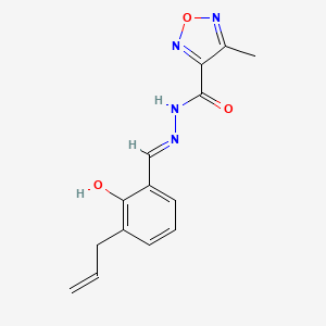 molecular formula C14H14N4O3 B11681610 N'-[(E)-[2-Hydroxy-3-(prop-2-EN-1-YL)phenyl]methylidene]-4-methyl-1,2,5-oxadiazole-3-carbohydrazide 