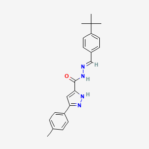 N'-[(E)-(4-tert-butylphenyl)methylidene]-3-(4-methylphenyl)-1H-pyrazole-5-carbohydrazide