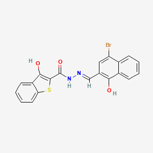 N'-[(E)-(4-bromo-1-hydroxynaphthalen-2-yl)methylidene]-3-hydroxy-1-benzothiophene-2-carbohydrazide