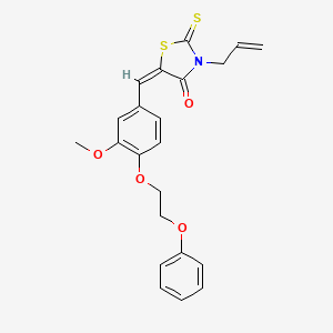 (5E)-5-[3-methoxy-4-(2-phenoxyethoxy)benzylidene]-3-(prop-2-en-1-yl)-2-thioxo-1,3-thiazolidin-4-one