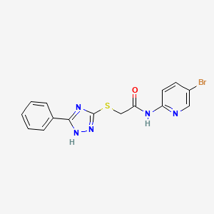 molecular formula C15H12BrN5OS B11681653 N-(5-Bromo-pyridin-2-yl)-2-(5-phenyl-2H-[1,2,4]triazol-3-ylsulfanyl)-acetamide 