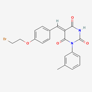 (5Z)-5-[4-(2-bromoethoxy)benzylidene]-1-(3-methylphenyl)pyrimidine-2,4,6(1H,3H,5H)-trione