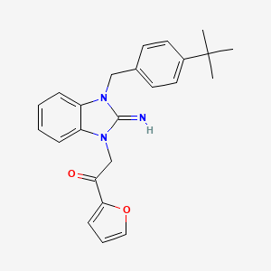 2-[3-(4-tert-butylbenzyl)-2-imino-2,3-dihydro-1H-benzimidazol-1-yl]-1-(furan-2-yl)ethanone