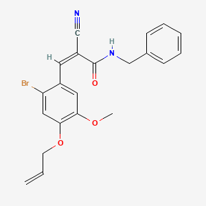 molecular formula C21H19BrN2O3 B11681736 (2Z)-N-benzyl-3-[2-bromo-5-methoxy-4-(prop-2-en-1-yloxy)phenyl]-2-cyanoprop-2-enamide 