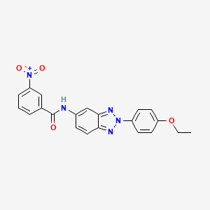 molecular formula C21H17N5O4 B11681741 N-[2-(4-ethoxyphenyl)-2H-benzotriazol-5-yl]-3-nitrobenzamide 