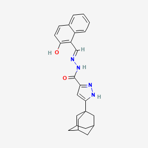 3-(1-adamantyl)-N'-[(E)-(2-hydroxy-1-naphthyl)methylidene]-1H-pyrazole-5-carbohydrazide