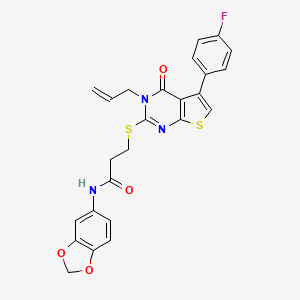 3-{[3-allyl-5-(4-fluorophenyl)-4-oxo-3,4-dihydrothieno[2,3-d]pyrimidin-2-yl]thio}-N-(1,3-benzodioxol-5-yl)propanamide