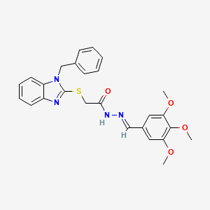 2-[(1-benzyl-1H-benzimidazol-2-yl)sulfanyl]-N'-[(E)-(3,4,5-trimethoxyphenyl)methylidene]acetohydrazide