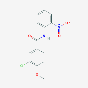 molecular formula C14H11ClN2O4 B11681786 3-chloro-4-methoxy-N-(2-nitrophenyl)benzamide 