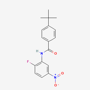 molecular formula C17H17FN2O3 B11681797 4-tert-butyl-N-(2-fluoro-5-nitrophenyl)benzamide 