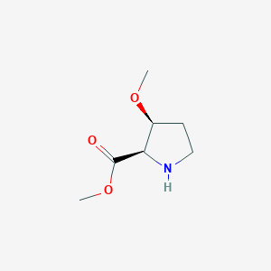molecular formula C7H13NO3 B1168180 (2R,3S)-Methyl 3-methoxypyrrolidine-2-carboxylate CAS No. 121373-41-9