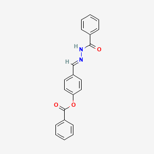 4-{(E)-[2-(phenylcarbonyl)hydrazinylidene]methyl}phenyl benzoate