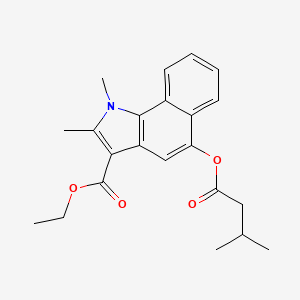 ethyl 1,2-dimethyl-5-[(3-methylbutanoyl)oxy]-1H-benzo[g]indole-3-carboxylate