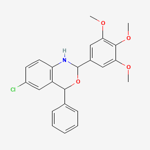 6-chloro-4-phenyl-2-(3,4,5-trimethoxyphenyl)-1,4-dihydro-2H-3,1-benzoxazine