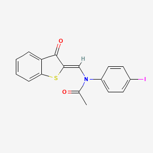 N-(4-iodophenyl)-N-[(Z)-(3-oxo-1-benzothiophen-2(3H)-ylidene)methyl]acetamide