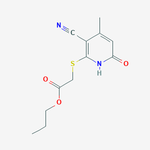 Propyl [(3-cyano-4-methyl-6-oxo-1,6-dihydropyridin-2-yl)sulfanyl]acetate