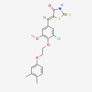 (5Z)-5-{3-chloro-4-[2-(3,4-dimethylphenoxy)ethoxy]-5-methoxybenzylidene}-2-thioxo-1,3-thiazolidin-4-one