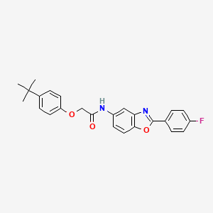 molecular formula C25H23FN2O3 B11681890 2-(4-tert-butylphenoxy)-N-[2-(4-fluorophenyl)-1,3-benzoxazol-5-yl]acetamide 