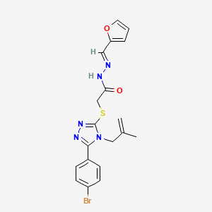 2-{[5-(4-bromophenyl)-4-(2-methyl-2-propenyl)-4H-1,2,4-triazol-3-yl]sulfanyl}-N'-[(E)-2-furylmethylidene]acetohydrazide