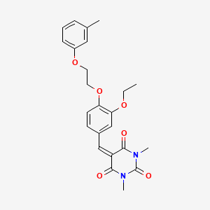 5-({3-Ethoxy-4-[2-(3-methylphenoxy)ethoxy]phenyl}methylidene)-1,3-dimethyl-1,3-diazinane-2,4,6-trione