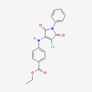 ethyl 4-[(4-chloro-2,5-dioxo-1-phenyl-2,5-dihydro-1H-pyrrol-3-yl)amino]benzoate