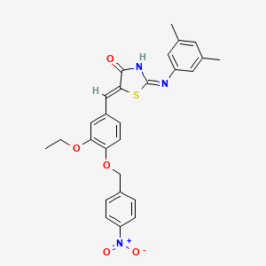 (2Z,5Z)-2-[(3,5-dimethylphenyl)imino]-5-{3-ethoxy-4-[(4-nitrobenzyl)oxy]benzylidene}-1,3-thiazolidin-4-one