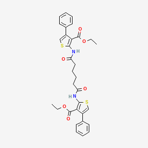 Diethyl 2,2'-(adipoylbis(azanediyl))bis(4-phenylthiophene-3-carboxylate)