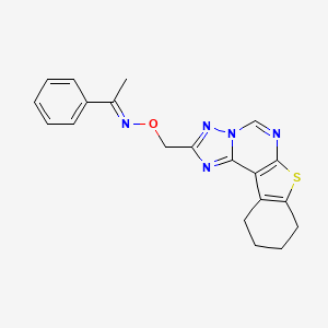 (1E)-1-phenyl-N-(8,9,10,11-tetrahydro[1]benzothieno[3,2-e][1,2,4]triazolo[1,5-c]pyrimidin-2-ylmethoxy)ethanimine