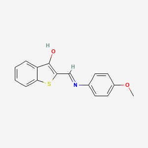 molecular formula C16H13NO2S B11682112 Benzo[b]thiophen-3(2H)-one, 2-[[(4-methoxyphenyl)amino]methylene]- CAS No. 63859-05-2