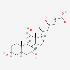 (6R)-4-hydroxy-2-methyl-6-[(8R,9S,10S,13R,14S,17R)-3,7,12-trihydroxy-10,13-dimethyl-2,3,4,5,6,7,8,9,11,12,14,15,16,17-tetradecahydro-1H-cyclopenta[a]phenanthren-17-yl]heptanoic acid