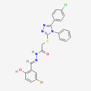 N'-[(E)-(5-bromo-2-hydroxyphenyl)methylidene]-2-{[5-(4-chlorophenyl)-4-phenyl-4H-1,2,4-triazol-3-yl]sulfanyl}acetohydrazide