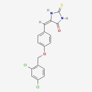 (5E)-5-{4-[(2,4-dichlorobenzyl)oxy]benzylidene}-2-thioxoimidazolidin-4-one