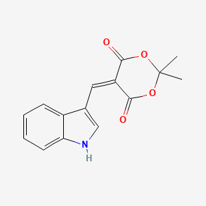 molecular formula C15H13NO4 B11682247 5-(1H-indol-3-ylmethylidene)-2,2-dimethyl-1,3-dioxane-4,6-dione 