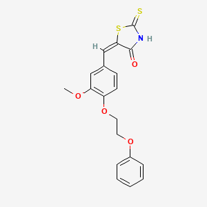 (5E)-5-[3-methoxy-4-(2-phenoxyethoxy)benzylidene]-2-thioxo-1,3-thiazolidin-4-one