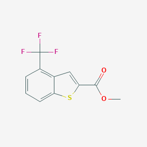 molecular formula C11H7F3O2S B116823 甲基4-(三氟甲基)-1-苯并噻吩-2-羧酸酯 CAS No. 146137-87-3