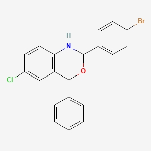 2-(4-bromophenyl)-6-chloro-4-phenyl-1,4-dihydro-2H-3,1-benzoxazine