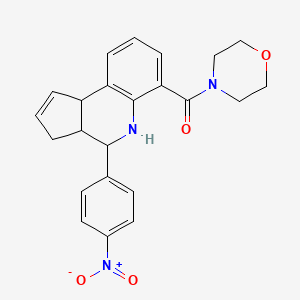 molecular formula C23H23N3O4 B11682309 morpholin-4-yl[4-(4-nitrophenyl)-3a,4,5,9b-tetrahydro-3H-cyclopenta[c]quinolin-6-yl]methanone CAS No. 354815-84-2